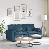 Modulinė sofa su pagalvėlėmis, mėlyna