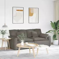 Modulinė sofa su pagalvėlėmis, šviesiai pilka
