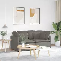 Modulinė sofa su pagalvėlėmis, šviesiai pilka, velvetas, audinys
