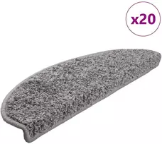 Laiptų kilimėliai, 20 vnt., pilki, 65x21x4 cm, dideli, pusapvaliai