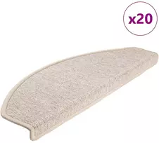 Laiptų kilimėliai, 20 vnt., 65x24x4 cm, pilkai rudi, pusapvaliai, dideli