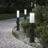 Pakabinamas šviestuvas Šviestuvai su išleidimo anga, 3 vnt., 50 cm, juodi, IP44