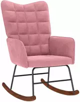 Supamoji kėdė, rožinis aksomas
