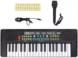 37 klavišų elektrinis pianinas su mikrofonu vaikams