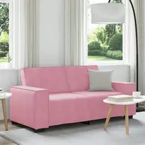 Dvivietė sofa, rožinė, 180x78x84 cm, aksomas