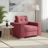 Sofa-kėdė, vyno raudonumo, 100x78x80cm, audinys