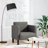 Fotelis Sofa-kėdė su porankiais, šviesiai pilka, 54 cm, velvetas, audinys