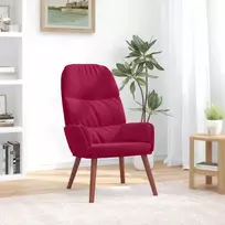 Fotelis Poilsio krėslas, vyno raudonumo, aksominis