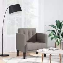 Fotelis Sofa-kėdė su porankiais, pilkai ruda, 53 cm, audinys