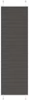 Klostuotos žaliuzės, juodos, 55x200 cm, audinys, plotis 54,4 cm, poliesteris