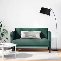 Dvivietė sofa, tamsiai žalia, 111 cm, audinys
