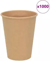 Popieriniai kavos puodeliai, 1000 vnt., 12 uncijų, 300 ml, rudi