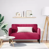 Dvivietė sofa, vyno raudonumo, 109 cm, aksominė