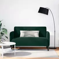 Dvivietė sofa, tamsiai žalia, 109 cm, aksomas