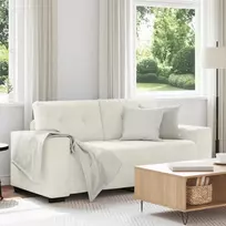 Dvivietė sofa, kreminės spalvos, 180x77x82 cm, aksominė