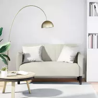Dvivietė sofa, kreminės spalvos, 109 cm, aksominė