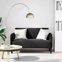 Dvivietė sofa, juoda, 109 cm, aksomas