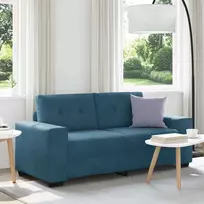 Dvivietė sofa, mėlyna, 180x77x82 cm, aksomas