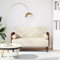 Dvivietė sofa su pagalvėlėmis, 110 cm, linas