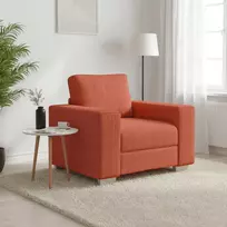 Sofa Sofos krėslas, raudonai oranžinis, 100x77x82 cm, velvetas, audinys