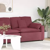 Modulinė sofa su porankiu, vyno raudonos spalvos, 100 cm