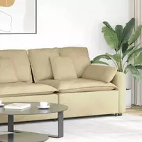Modulinė sofa, porankiai, galinėje dalyje, su pagalvėlėmis, pilkai žalia, 100 cm