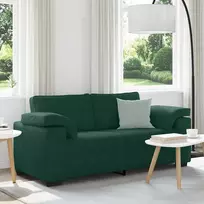 Dvivietė sofa, tamsiai žalia, 180x77x82 cm, aksomas