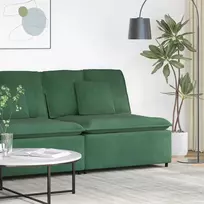 Modulinė sofa su pagalvėlėmis, tamsiai žalia, 100 cm