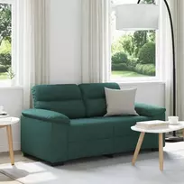 Dvivietė sofa, tamsiai žalia, 160x81x84 cm, audinys