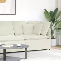 Modulinė kampinė sofa su pagalvėlėmis, kreminės spalvos, 100 cm