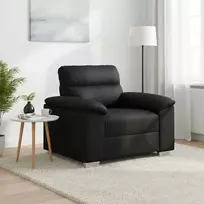 Sofa-kėdė, juoda, 100x81x84 cm, dirbtinė oda