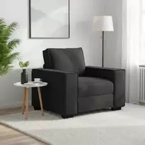Sofa-kėdė, juoda, 100x78x84 cm, aksominis