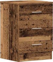Naktinė spintelė, senovinė mediena, 38x35x55 cm, inžinerinė mediena