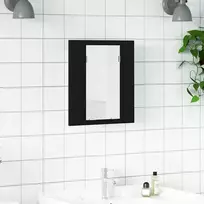 Vonios spintelė su LED apšvietimu, juodo ąžuolo spalvos, 40x12x45 cm, inžinerinė mediena