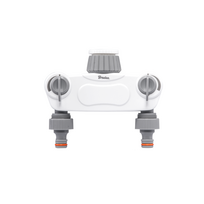 BRADAS 2-krypčių skirstytuvas su vidiniu sriegiu 1″-3/4″ SOLID su vožtuvais /WHITE LINE