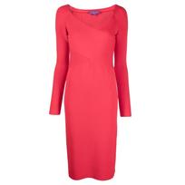 Midi suknelė moterims, Raudona, LEEVE-COCKTAIL DRESS