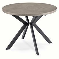 Apvalus ištraukiamas stalas Modern betono(pilka)/juoda