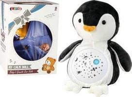 LEAN Toys Teddy Bear Sleeping Lights and Sounds, Night and Day Mode, Penguin