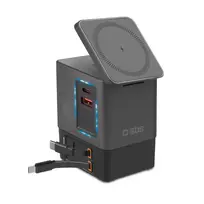 SBS Power Dock 6-in-1 wireless charger | 65W | MagSafe, USB-C | black | with USB-C cable included