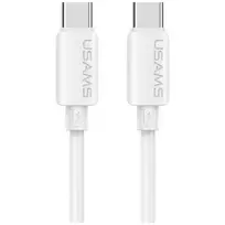 USAMS U98 30W 3A Silicone Fast Charging USB-C to Lightning Cable, white