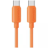 USAMS U98 30W 3A Silicone Fast Charging USB-C to Lightning Cable, orange