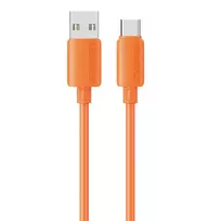 USAMS U98 3A Silicone Fast Charging USB-C Cable, orange