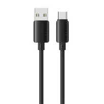 USAMS U98 3A Silicone Fast Charging USB-C Cable, black