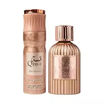 Pendora Scents Set Paris Corner: Qissa Delicious, Eau De Parfum, For Women, 100 ml + Qissa Delicious, Deodorant Spray, For Women, 200 ml