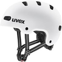 UVEX Kid 4 55–58 cm – vaikų dviratininko šalmas baltas matinė