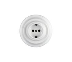 Reblig - Porcelianinė retro rozetė su SCHUKO rėmeliu 250V/16A balta