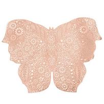 Table Mat Useful Reusable Easy To Clean Cup Coaster Butterfly Shape Place Mat Tableware Mat Household Supplies rožinė
