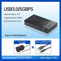 3,5 colio išorinis metalinis kietojo disko korpusas su USB 3.0, SATA, IDE ir lygiagrečiuoju prievadu black