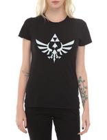 The Legend Of Zelda Juniors Triumphant Triforce Emblem Black Shirt M
