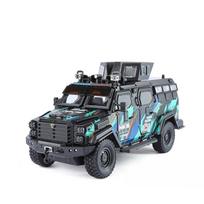 1/24 Smilcodantis tigras Sprogimui atsparus policijos automobilio modelis Garso ir šviesos šarvuotos transporto priemonės modelis Berniuko gimtadienio dovana Helovino žaislai mėlyna